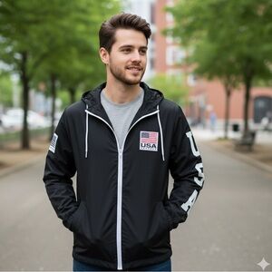 Striker USA Windbreaker Full Zip Hoodie.